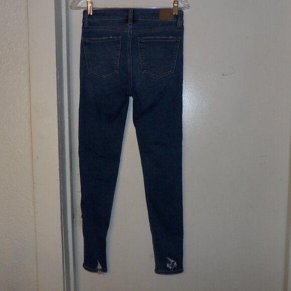 American Eagle Hi-Rise Jegging Skinny Distressed Jeans Sz 2 Regular - Picture 6 of 9
